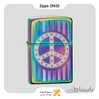 فندک بنزینی زیپو هفت رنگ مدل 29435 طرح لوگو صلح