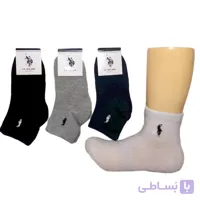 جوراب نیم ساق اسپورت بچگانه Funny socks طرح گلدوزی Polo