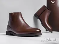 نیم بوت چرم طبیعی مردانه kb100