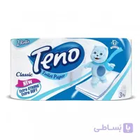 دستمال توالت کلاسیک ۳ لایه تنو ۲رول