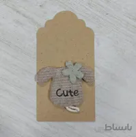 تگ و آویز پارچه ای خاکی