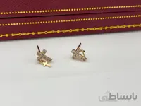 گوشواره ژوپینگ طرح صلیب دوتایی