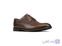 کفش مردانه کلارکس مدل Clarks RONNIE LIMIT- DARK TAN LEATHER