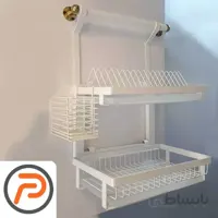 سبد ابچک اویز دو طبقه سفید