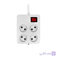 چند راهی برق کلید دار بدون ارت 4 خانه 3 متری پارت الکتریک مدل Part