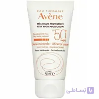 کرم ضد آفتاب مینرال اون Avene حجم ۵۰ میل | مناسب پوست حساس ا Avene Very High Protection Mineral Cream SPF 50+, 50ml