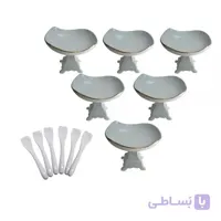 بستنی خوری مدل شیوا بسته 6 عددی