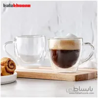 لیوان دوجداره دسته دار