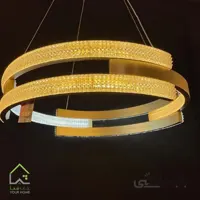 لوستر مدرن کریستالی طرح حلقه ای