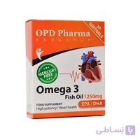 سافت ژل روغن ماهی 1250 میلی گرم او پی دی فارما 30 عدد OPD Pharma Omega 3 Fish Oil 1250 mg 30 caps ا OPD Pharma Omega 3 Fish Oil 1250 mg 30 caps