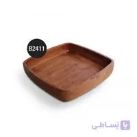 B2411 بشقاب مربع گود چوبی تریتی