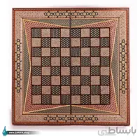 تخته نرد تمام خاتم ستونی اعلا ۵۰*۵۰