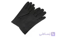 دستکش چرم طبیعی مشکی زنانه