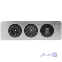 پریز برق روکار با درپوش مگنتی سیلور فانتونی مدل N326 ا Fantoni N326 Power outlet
