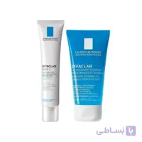 کیت ضد جوش و لک لاروش پوزای شوینده افکلار 50ml + ژل کرم افکلار دوو پلاس 15ml
