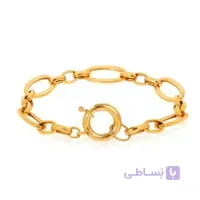 دستبند زنجیری طلا با قفل ملوانی کد CB456