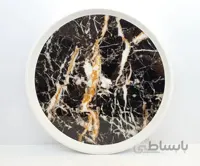 سینی گرد طرح سنگ مرمر
