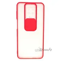 قاب پشت مات شیائومی Note 9 pro محافظ لنزدار کشویی قرمز