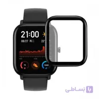 محافظ صفحه نمایش ساعت هوشمند Amazfit GTS مدل 9D PMMA ا 9D PMMA Full-screen Curved Tempered Film For Amazfit GTS