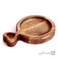 زیر لیوانی چوبی طرح قلب