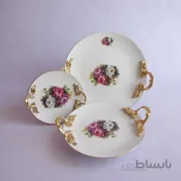 شیرینی خوری پایه دار مدل sirinسایز بزرگ طلایی G110