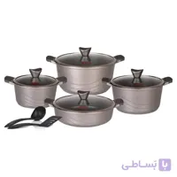 سرویس قابلمه گرانیتی 10 پارچه کاندید مدل اوشن رنگ دودی کد 589675