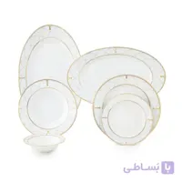 سرویس چینی زرین 6 نفره غذاخوری رومانا (28 پارچه) ا Zarin Iran ItaliaF Romana 28 Pieces Porcelain Dinnerware Set