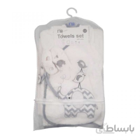 ست حوله نوزادی 5 تکه طرح فیل و جوجه مادرکر Mothercare