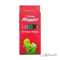 مداد رنگی 12 تایی مقوایی سوسماری aligator