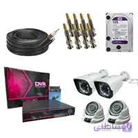 پکیج 4 عددی دام و بولت ، دستگاه 4 کانال 5 مگ هارد 1 ترا