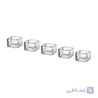 جا شمع وارمر شیشه ای ایکیا مدل GLASIG بسته 5 عددی