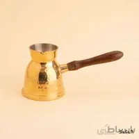 قهوه جوش برنجی طلایی بدون در مدل رز سایز 2