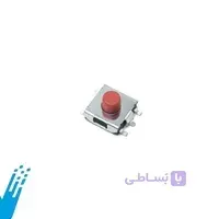 تک سوییچ 4 پایه مربعی قرمز - بلند