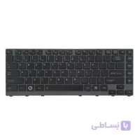 کیبورد لپ تاپ توشیبا Satellite M640 مشکی - با فریم طوسی