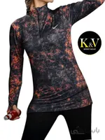 تیشرت نیم زیپ فینگردار ورزشی زنانه NIKE کد 05 ا NIKE Womens Sports Finger T Shirt Code 05