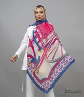 روسری نخی دور دست دوز کد BH113