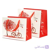 ساک دستی مقوایی طرح دوچرخه