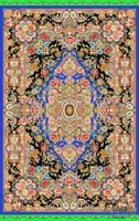 نخ و نقشه فرش زیرپایی سالاری زمینه سرمه ای r-5602