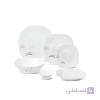 سرویس غذاخوری آرکوپال مقصود 26 پارچه آیروپال طرح اودیسه صورتی چهارگوش کلاسیک