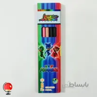 مداد رنگی 6 رنگ شهباز جعبه مقوایی سه نقابدار