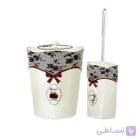 سطل و فرچه سرویس بهداشتی کنتراست مدل 7119 ا طراحی زیبا و مدرن