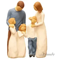مجسمه امین کامپوزیت مدل Family Grouping کد 525 بسته 2 عددی
