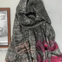شال موهر طوسی زمستانه 104901 ا 104901