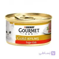 کنسرو گورمت گلد پورینا گربه گوشت گاو پته 85 گرمی Gourmet gold beef