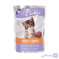 پوچ بچه گربه پلایزر با طعم مرغ و شیر - 100 گرمی