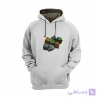 هودی سفید طرح بازی ماینکرافت Minecraft کد KCT10464