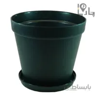 گلدان ساده پلاستیکی مشکی شهر آذین سایز بزرگ