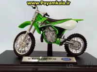ماکت فلزی موتورسیکلت کاوازاکی (Kawasaki KX 250 BY WELLY)(1/18)