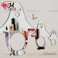 اینه دکوراتیو دیواری فانتزی طرح پنگوِئن در پنج رنگ بسته 3 تایی