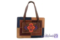 کیف دستی چرم طبیعی قلم زنی مدل چهل تکه